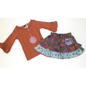 NEW Matilda Jane girls 2 2T Character Counts on me skirt shirt Sienna puffer top